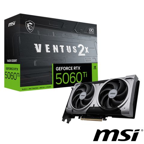 MSI 微星 GeForce RTX 5060 Ti 16G VENTUS 2X OC PLUS 顯示卡