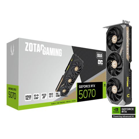 ZOTAC 索泰 GeForce RTX 5070 SOLID OC 顯示卡+DarkFlash PMT750W ATX3.1 金牌 全模組