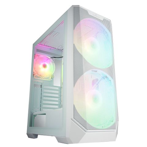 視博通 Superchannel SW002(W) 幻彩男爵 白  20cm ARGB 風扇 TYPE-C 直立顯卡 電腦機殼