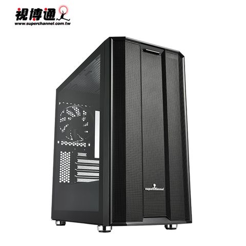 SuperChannel 視博通 SW300 M(B) TYPE-C / 4風扇 / 磁吸鐵網 M-ATX 電腦機殼