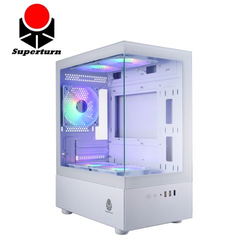 SuperChannel 視博通 LEX100M(W) M-ATX 白色 海景房 電腦機殼
