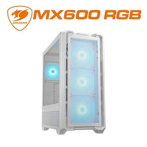 【COUGAR 美洲獅】MX600 RGB 全塔機箱 白色
