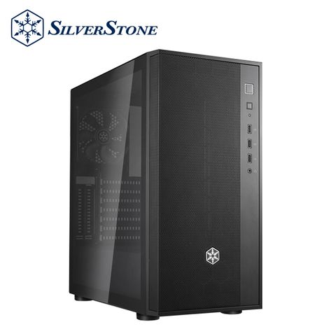 SilverStone 銀欣 FARA R1 V2 時尚獨特鋼化玻璃中塔式ATX機殼 / 黑色 鋼化玻璃側板