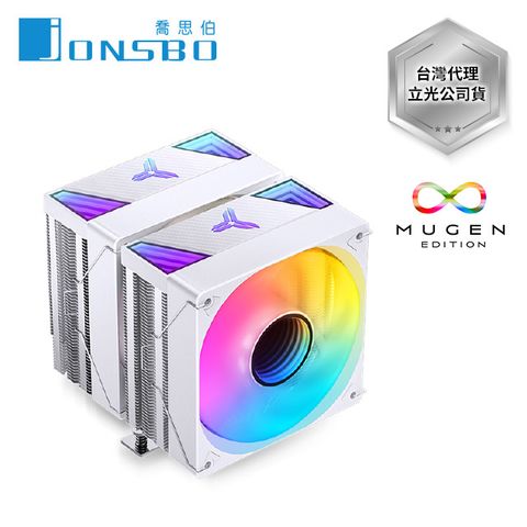 JONSBO 喬思伯 CR-3000 雙塔雙扇CPU散熱器 (白色) TDP:260W 3年保 (無限鏡面/7導管/高度160mm)