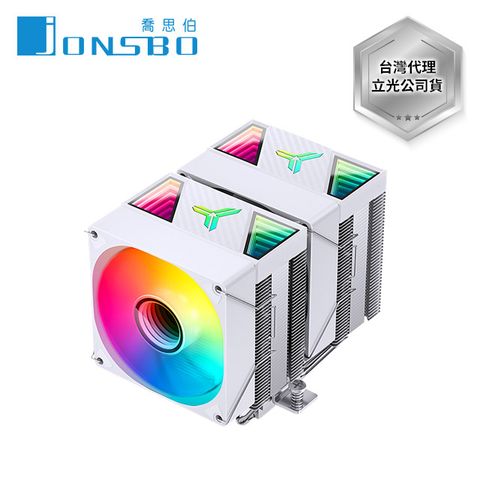 Jonsbo CR1400 DV2 雙塔雙扇CPU散熱器 白色 TDP:230W 3年保(無限鏡面/6導管/高度136mm)