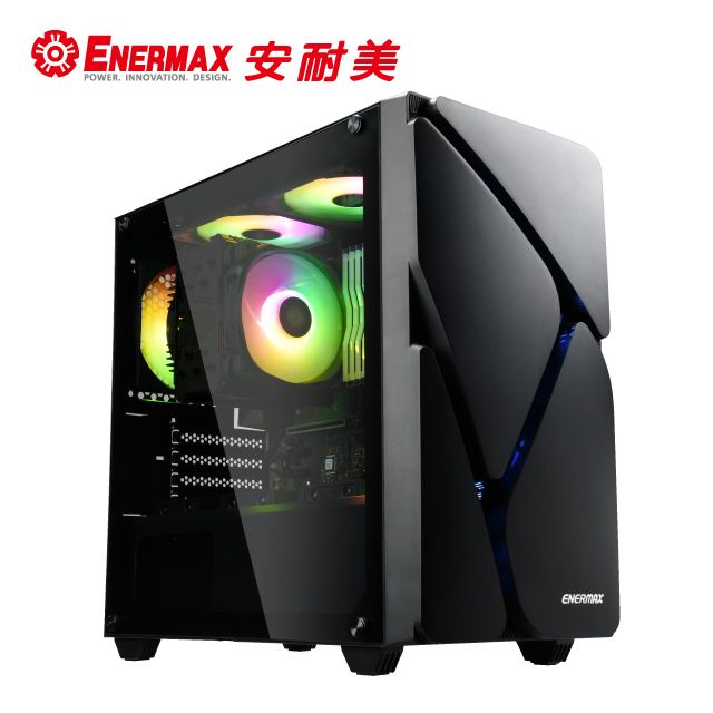 ENERMAX 安耐美   冰曜石(黑) MarbleShell MS20 mATX 電腦機殼 (ECA-MS20-BB-ARGB-01)