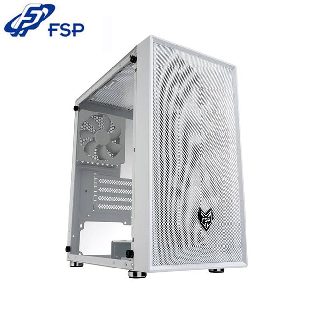 FSP 全漢   CST130 Basic(W) USB3.0 x2 壓克力側板 風扇 x3 鐵網進風 白色 M-ATX 電腦機殼