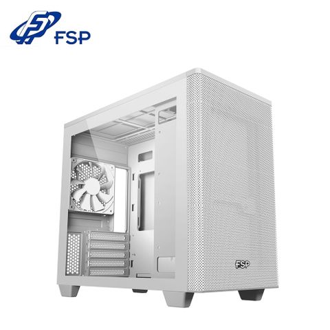 FSP 全漢 CST360(W) M-ATX 雙風扇 玻璃側板 白色 電腦機殼