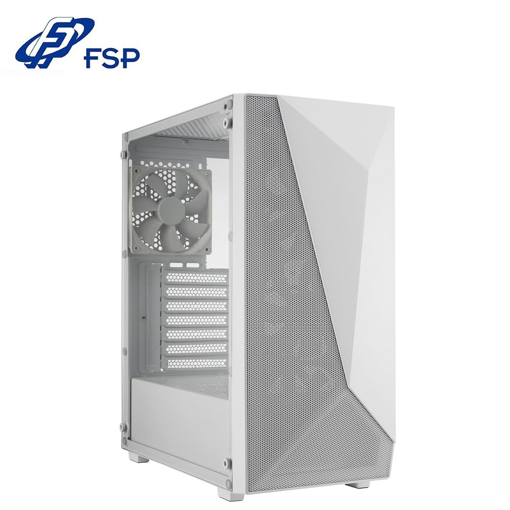 FSP 全漢   CMT195W 4風扇 壓克力透側 鐵網進風 ATX 白色 電腦機殼