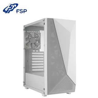 FSP 全漢 CMT195W 4風扇 壓克力透側 鐵網進風 ATX 白色 電腦機殼