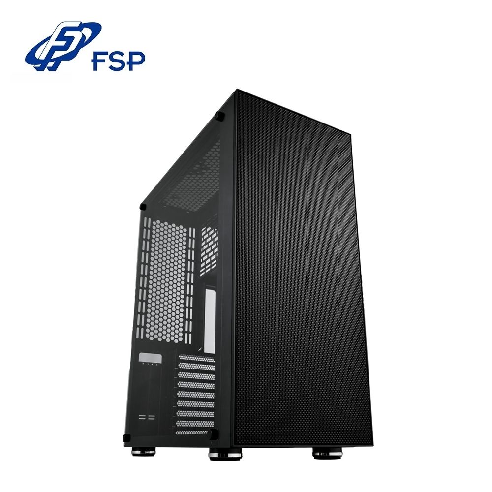 FSP 全漢   CUT610 USB3.0 x2 / TYPE-C / 14cm 風扇 x5 E-ATX  黑色 9插槽 電腦機殼