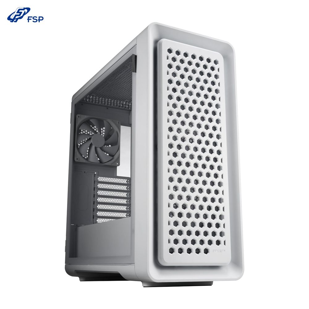 FSP 全漢   CUT593W USB3.0 x2 / TYPE-C / 14cm 風扇 x4 E-ATX 白色 電腦機殼