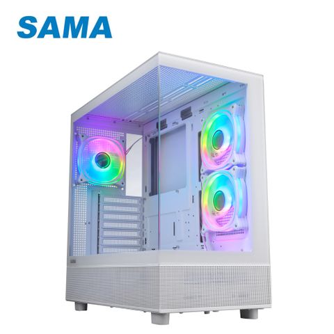 SAMA 先馬 SAK736(W) 幻境界(白) ATX 海景房 電腦機殼 (支援Type-C)