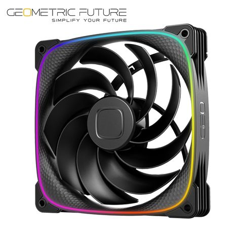 Geometric Future 幾何未來 Squama 大龍鱗 2503RB 14cm ARGB風扇 黑色 反向扇