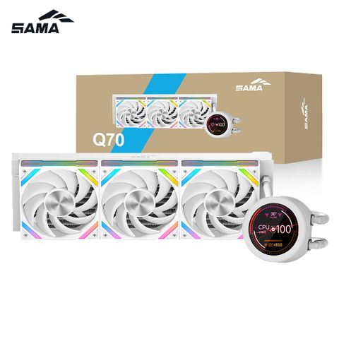 SAMA 先馬 Q70 360 WH CPU 水冷排 散熱器