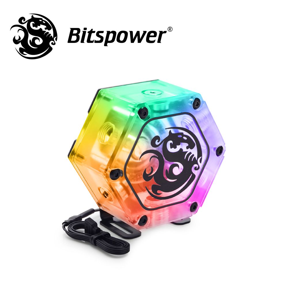 Bitspower 六角造型多向連通型水箱Digital RGB 燈效