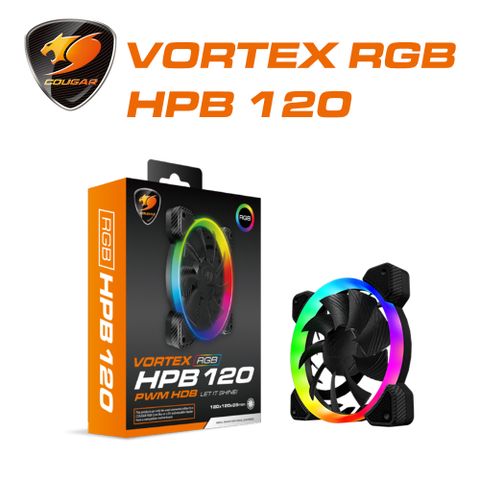 【COUGAR 美洲獅】VORTEX RGB HPB 120 散熱風扇 機殼風扇