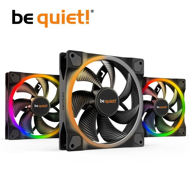 be quiet!  LIGHT WINGS 140mm PWM Triple Pack ARGB 靜音散熱風扇(3入+集線器)