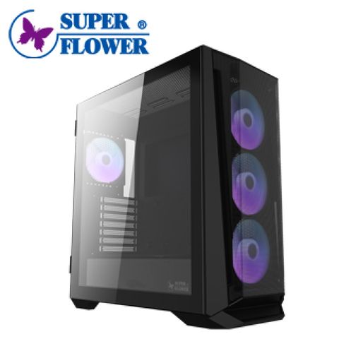 SUPER FLOWER 振華 厚實元素機殼.內附4顆ARGB FAN