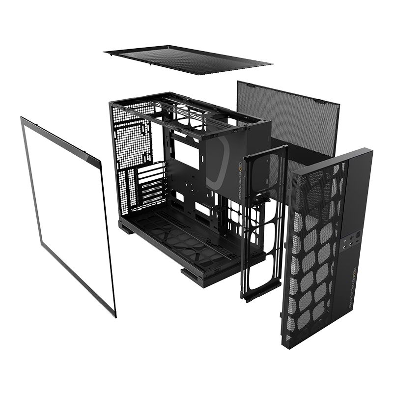 Geometric Future 幾何未來 Model 5 Vent 鐵扇 網孔面板 5風扇版 全黑