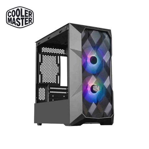 酷碼Cooler Master MasterBox TD300 Mesh 電腦機殼/強化玻璃側板/內含 12cm ARGB 風扇*2