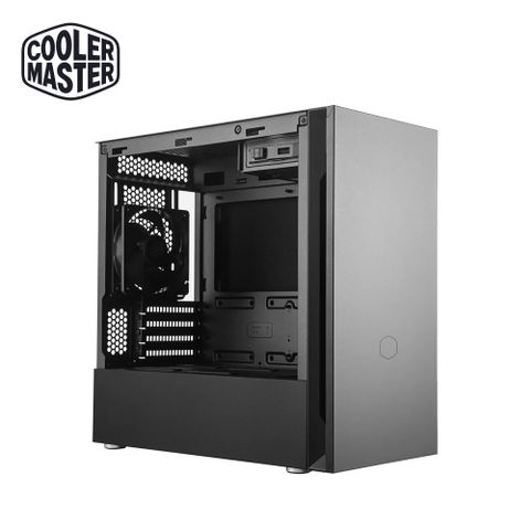 酷碼Cooler Master Silencio S400 Steel 靜音電腦機殼(黑色)/強化玻璃側板/內含12cm風扇*2