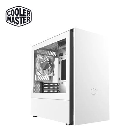 酷碼Cooler Master Silencio S400 Steel 靜音電腦機殼(白色)/強化玻璃側板/內含12cm 風扇*2