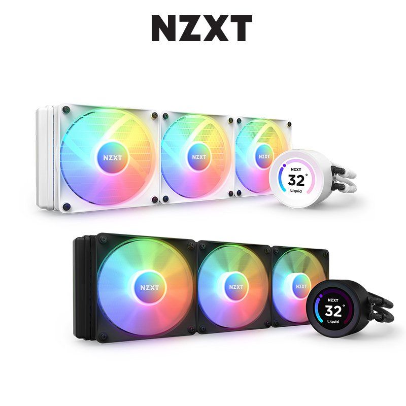 NZXT 恩傑  Kraken Elite 360 RGB 液晶水冷 黑/白+ C850 金牌