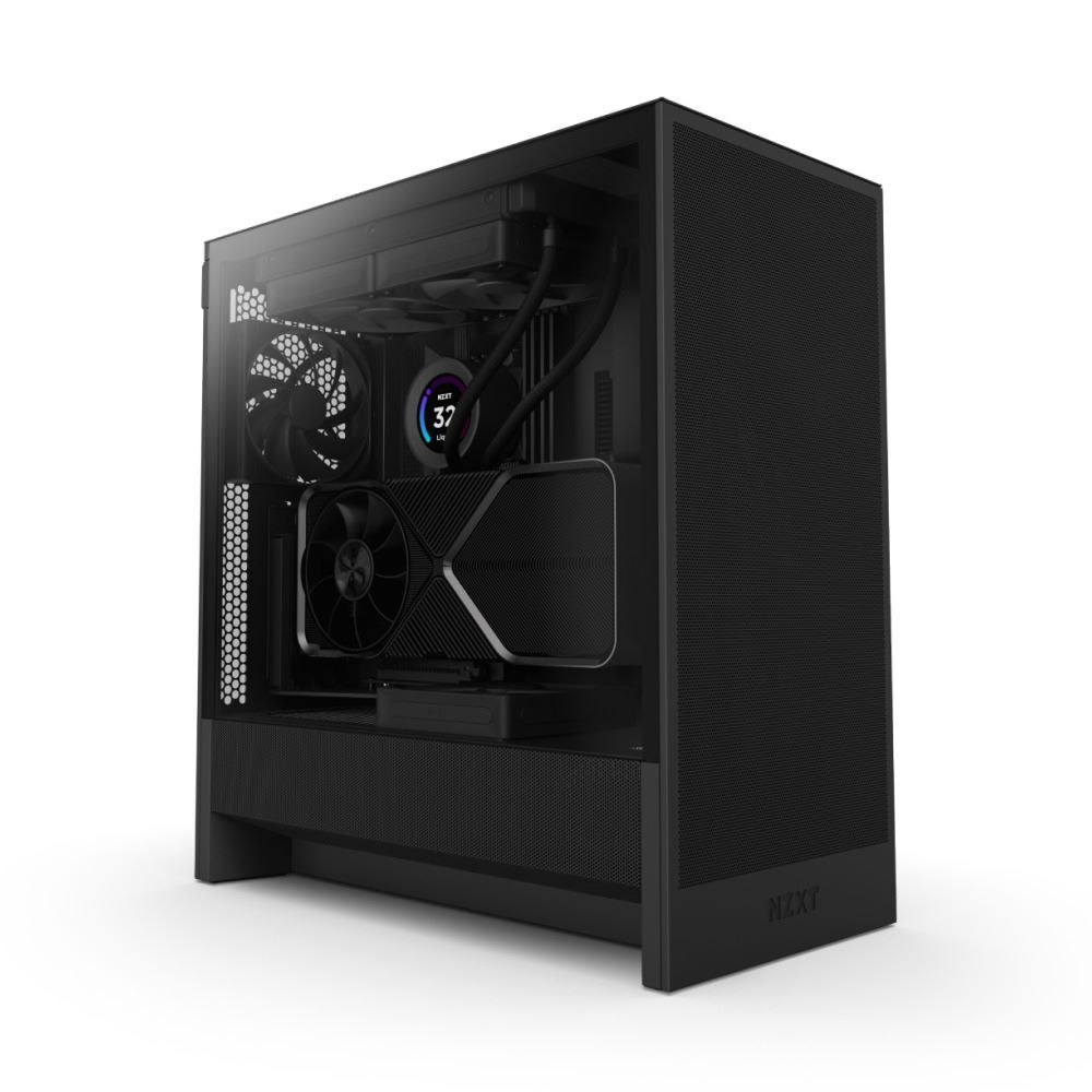 NZXT 恩傑 【NZXT美商恩傑】ALL NEW H5 FLOW 純白/純黑(2024新/王者散熱/隱藏式電源/雙水冷/內建新渦輪靜音扇)