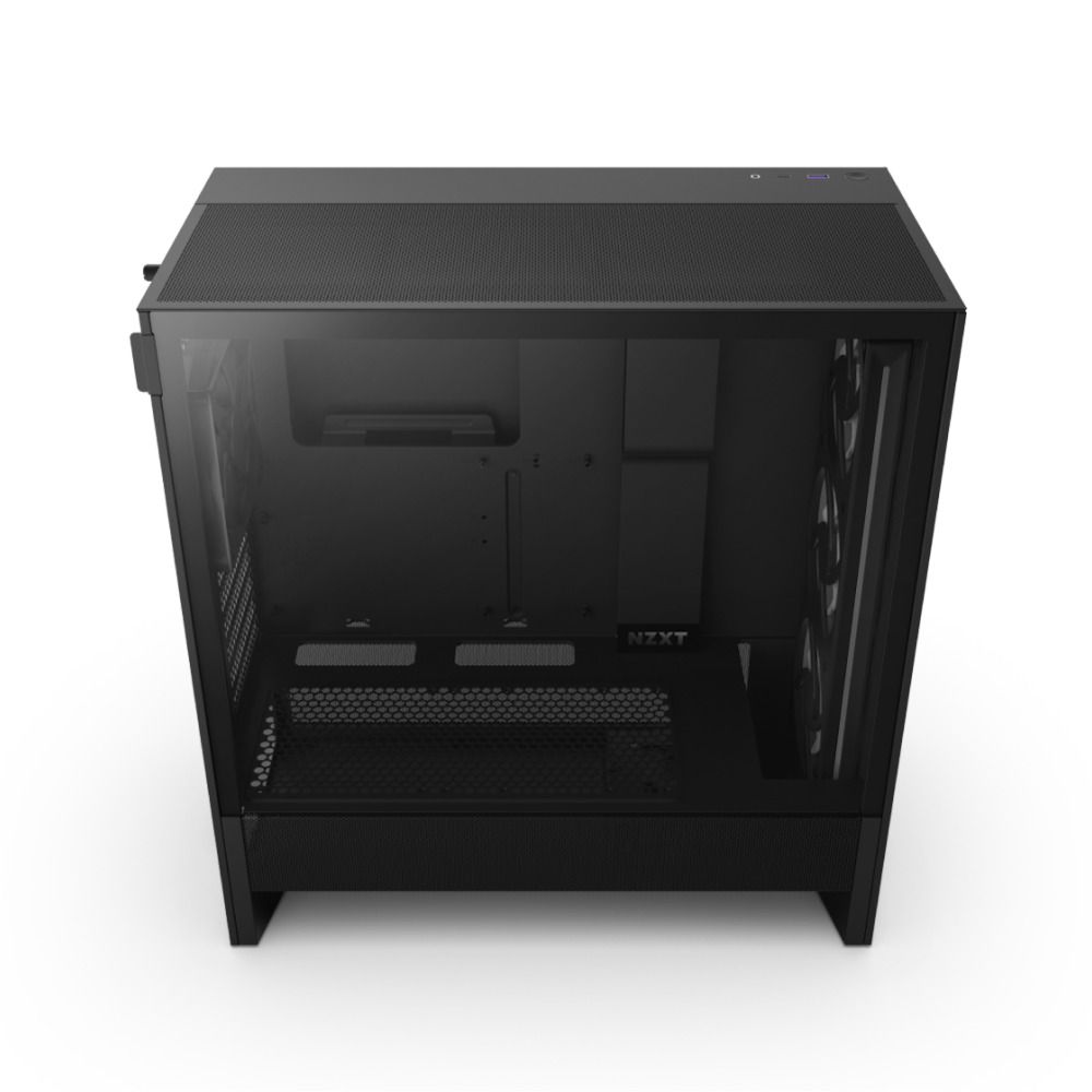 NZXT 恩傑 【NZXT美商恩傑】ALL NEW H5 FLOW RGB 純白/純黑(2024新/隱藏式電源/無腳墊/內建360一體扇與靜音扇)