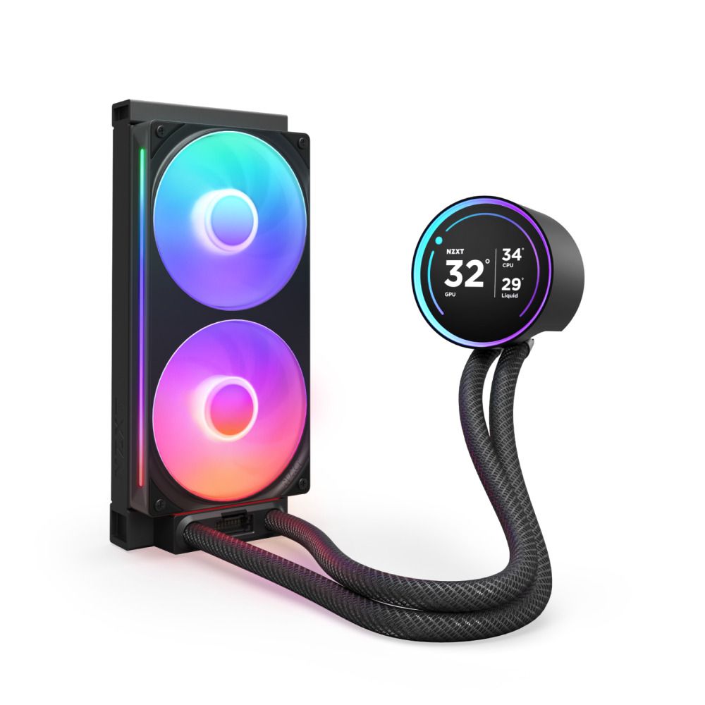 NZXT 恩傑 【NZXT美商恩傑】Kraken Elite 240 RGB V2 渦輪幫浦水冷 黑/白 (7年保/劇院級大液晶)