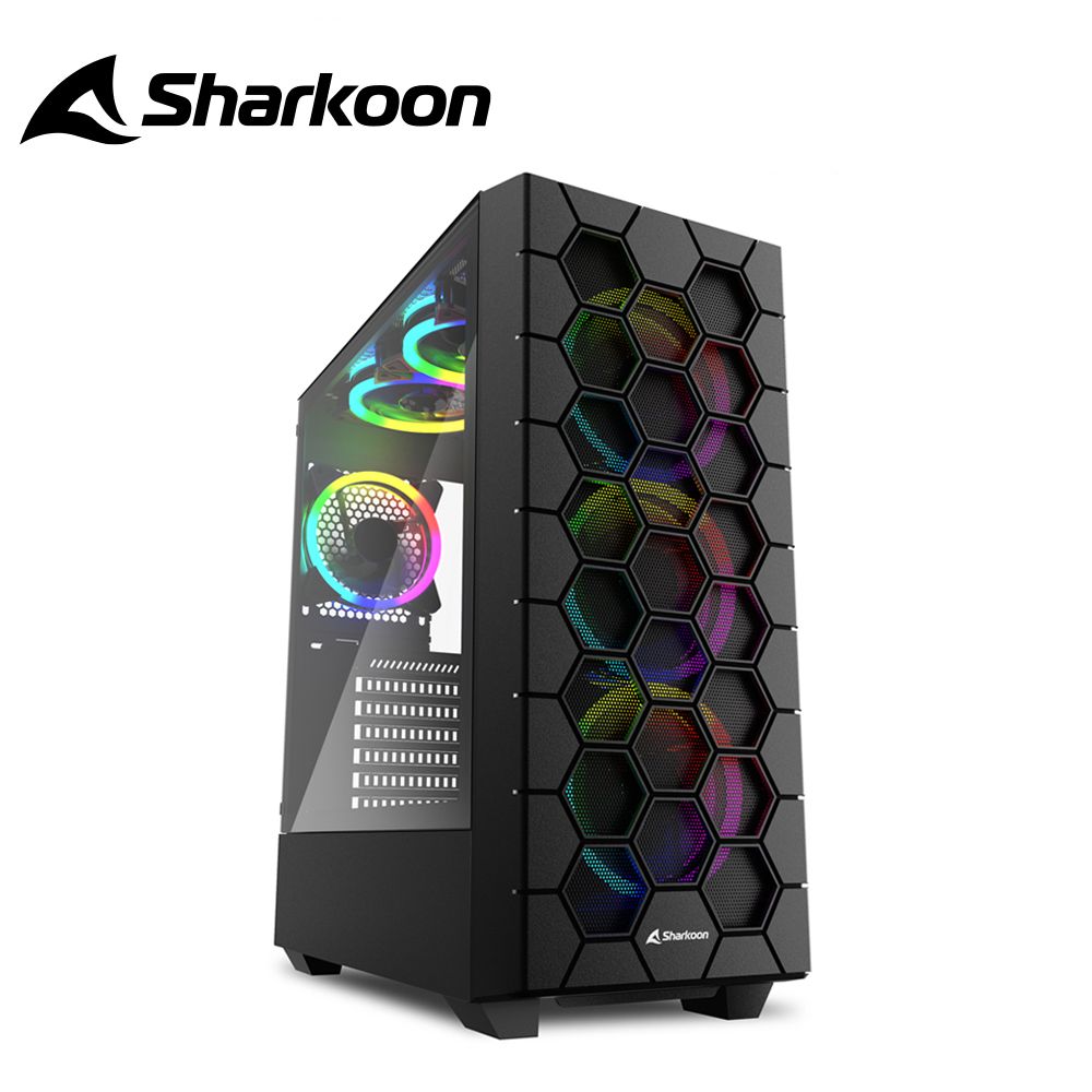 Sharkoon 旋剛  德國 RGB HEX   ARGB風扇 x6 / TYPE-C ATX 電腦機殼