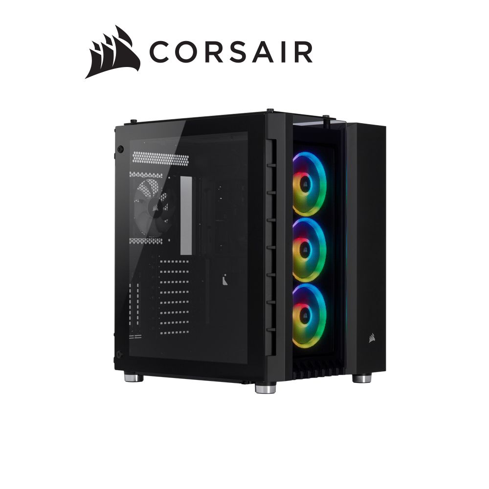 CORSAIR 海盜船  680X RGB 電腦機殼+ H100i ELITE LCD 黑 240 水冷