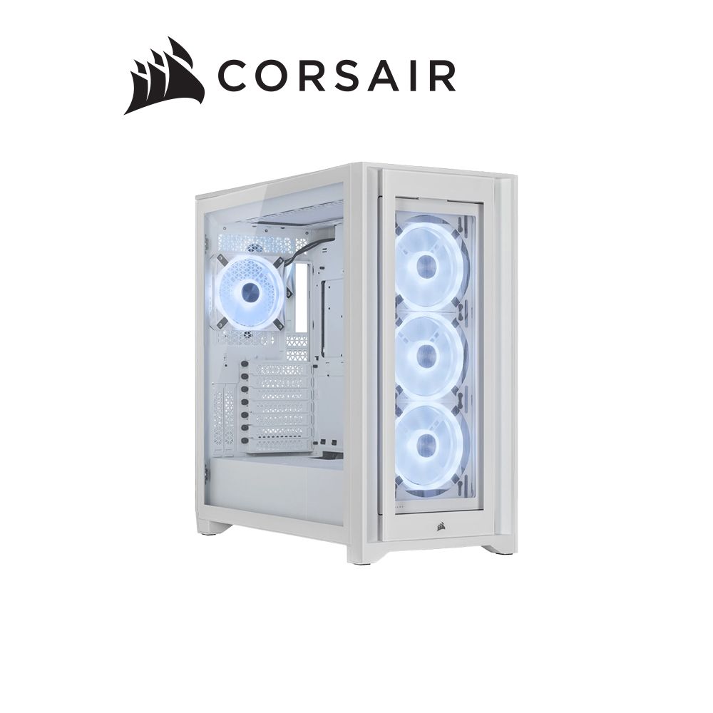 CORSAIR 海盜船  iCUE 5000X RGB AIRFLOW QL 白 電腦機殼+ H150i ELITE CAPELLIX XT 白 水冷