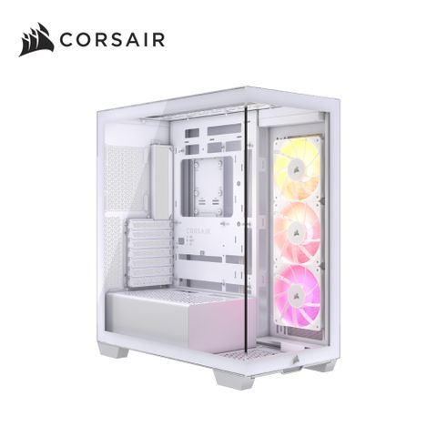 CORSAIR 海盜船 3500X 強化玻璃機殼(白)