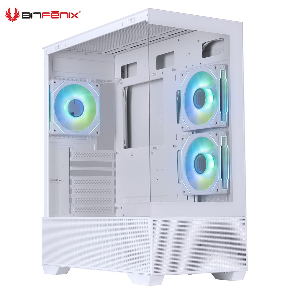 BitFenix 火鳥 CETO Basic(W) ARGB 風扇 x3 海景房 白色 ATX 電腦機殼