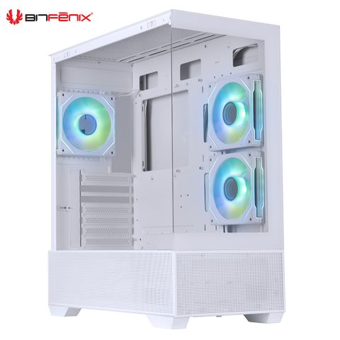 BitFenix 火鳥 CETO Basic(W) ARGB 風扇 x3 海景房 白色 ATX 電腦機殼