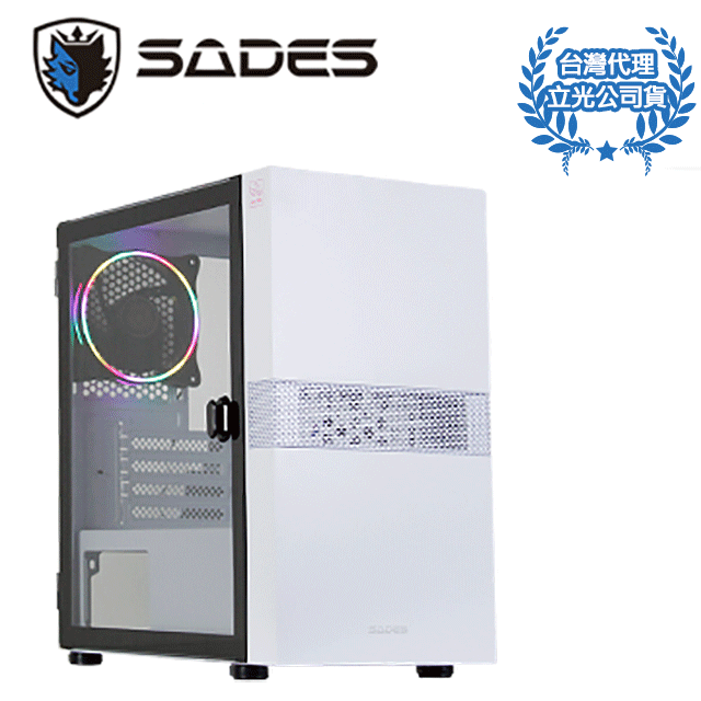 SADES賽德斯 Color Sprite 彩色精靈 (Angel Edition) 水冷電腦機箱 (粉白色)