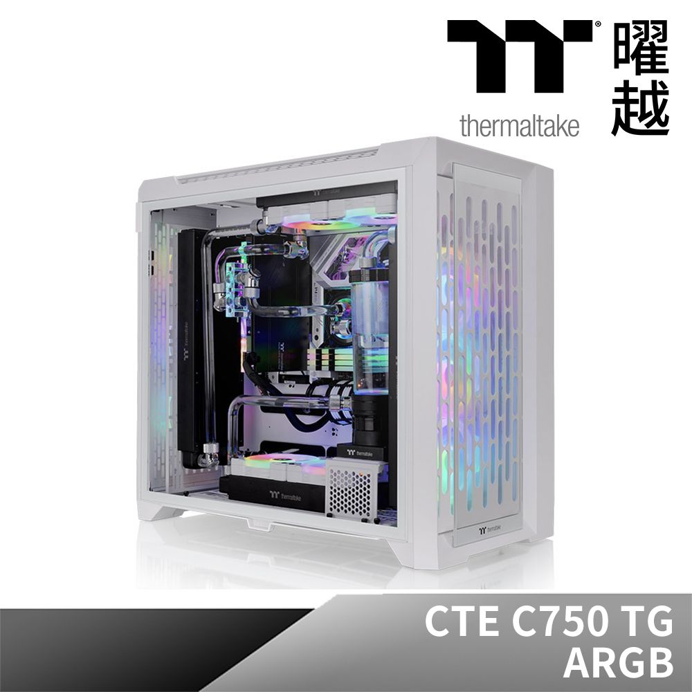 Thermaltake 曜越   CTE C750 TG ARGB雪白版 高直立式機殼_CA-1X6-00F6WN-01