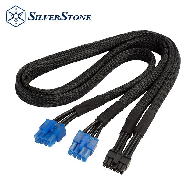 SilverStone 銀欣  PP12-PCIE 2 x PCIe 8 pin (PSU) 轉12 pin (GPU) 電源線