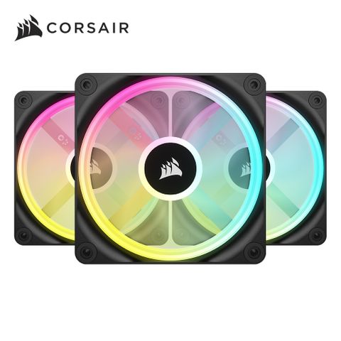 海盜船 CORSAIR iCUE LINK QX120 RGB風扇*3+控制器