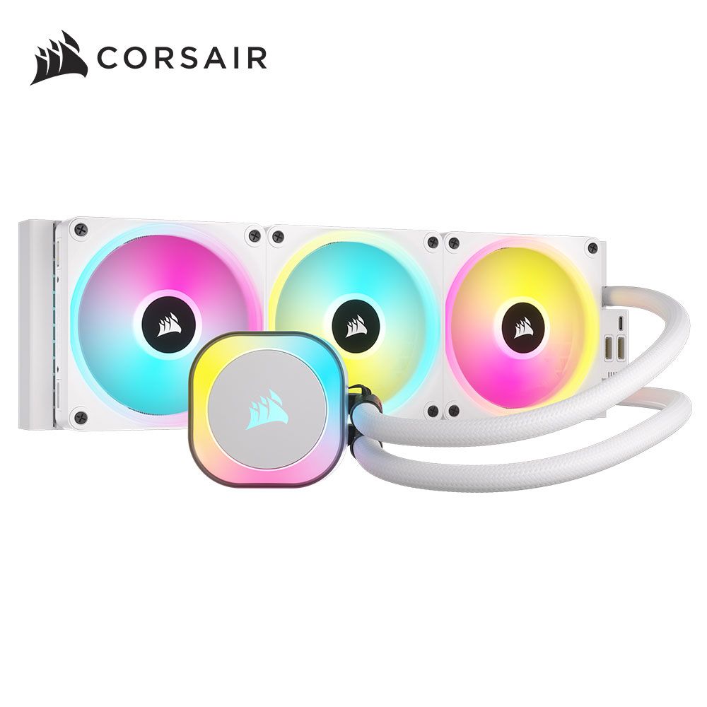 海盜船CORSAIR iCUE LINK H150i RGB AIO水冷散熱器-白- PChome 24h購物