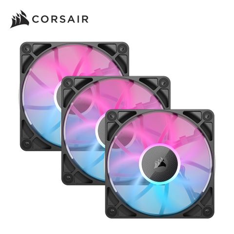 CORSAIR 海盜船 iCUE LINK RX120 RGB風扇【黑】【三顆裝】