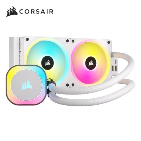 CORSAIR 海盜船 iCUE LINK H100i RGB AIO水冷散熱器-白