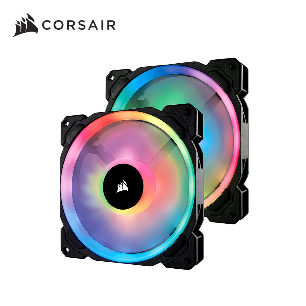 CORSAIR 海盜船   LL140 RGB LED 14公分機殼風扇*2 + 控制器