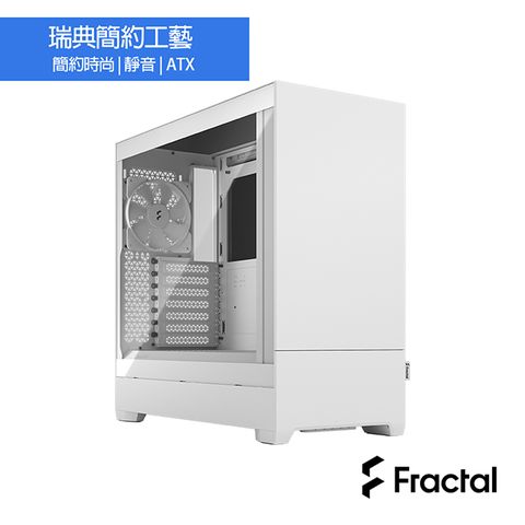 【Fractal Design】Pop Air White TGC 側透玻璃電腦機殼-極光白