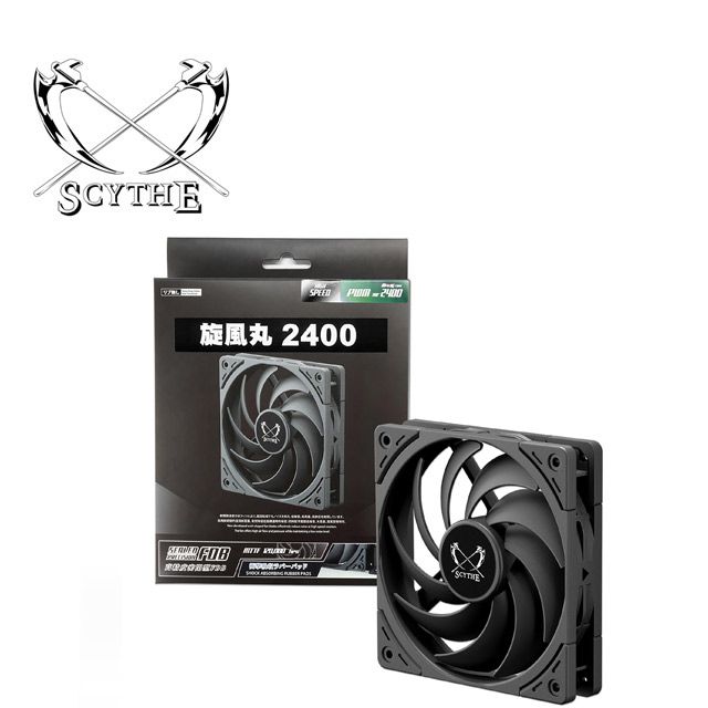 Scythe 鎌刀WS1225FD24-P 旋風丸2400RPM (PWM) 溫控靜音風扇- PChome 