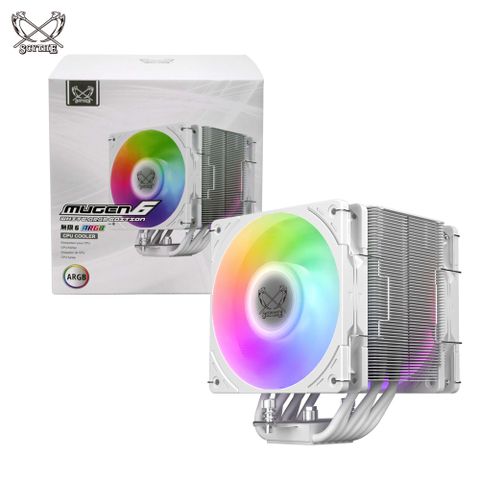 Scythe 鎌刀 SCMG-6000DWR 無限六 ARGB 雙風扇 MUGEN 6 單塔式 六熱管 CPU 雪彩版 白色 散熱器