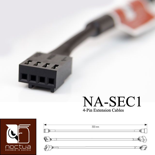 Noctua NA-SEC1 30公分4Pin PWM風扇電源延長線(3枚裝)