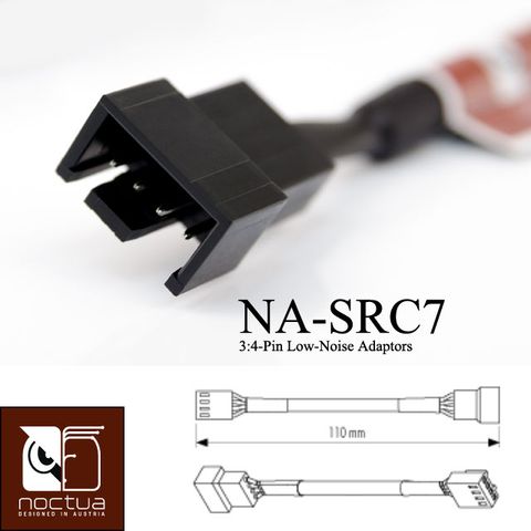 Noctua NA-SRC7 低噪音4Pin PWM風扇電源轉接線(3枚裝)
